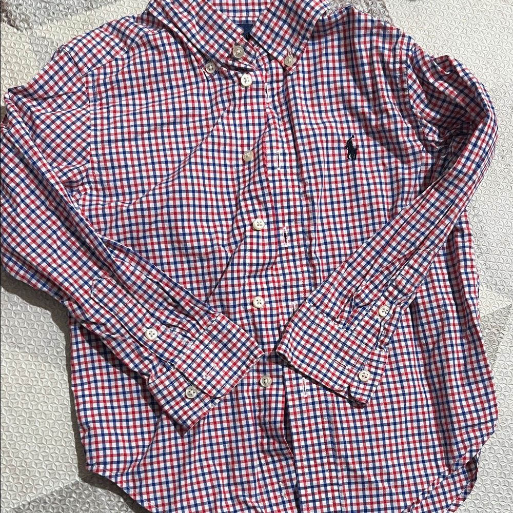 Ralph Lauren Red and Blue Plaid Shirt